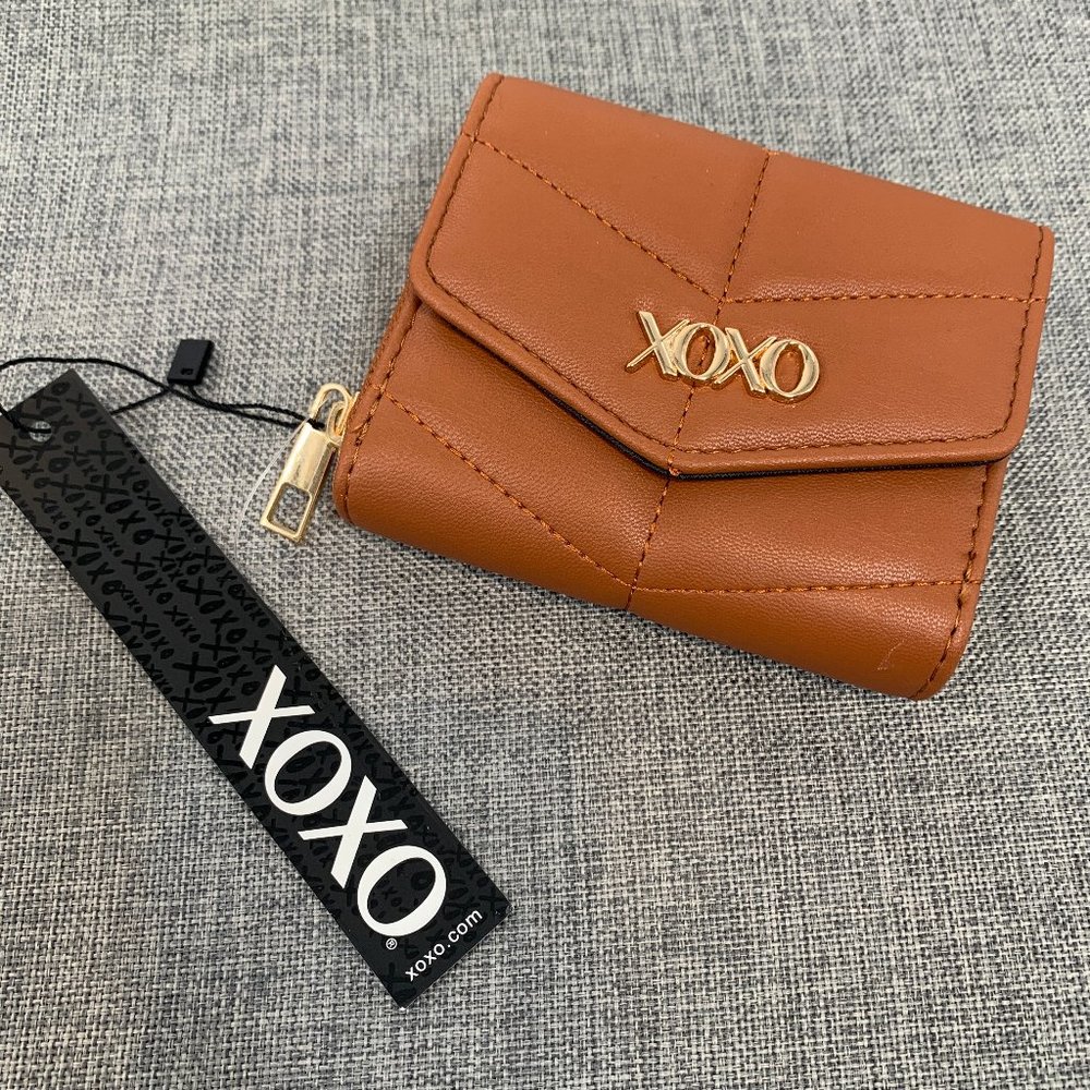 Brand New XOXO Women's Small Tan Vegan Leather Wallet